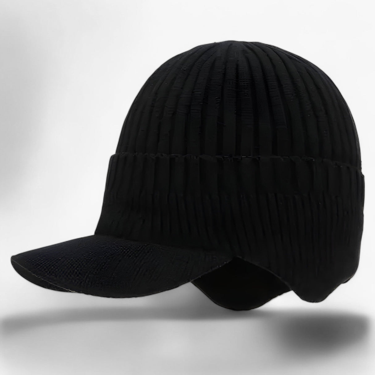 Gestrickte Wintermütze mit Schirm – warm und stilvoll für kalte Tage