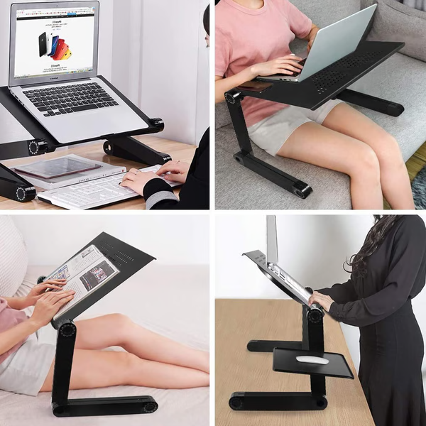 360° Justerbar Ergonomisk Laptopstander med Køling