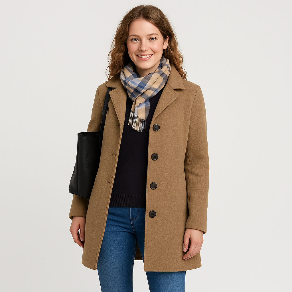 Dame Lang Frakke – Klassisk, Elegant & Komfortabelt Design