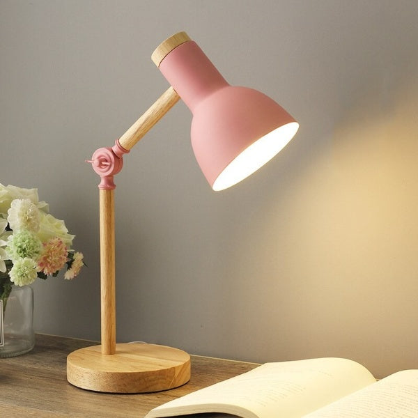 Modern table lamp – Wooden desk lamp with adjustable arm