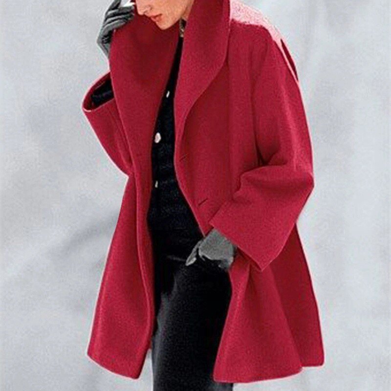 Elegante Damen-Winterjacke mit breitem Kragen