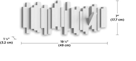 Knagerække i træ med magnetiske klapbare kroge – vægmonteret