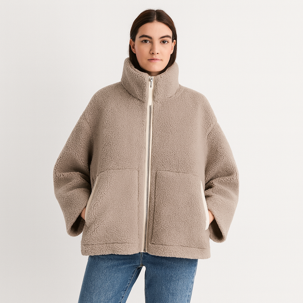 Dame Teddy Fleece Kurtka – Miękka, Ciepła i Minimalistyczny Design