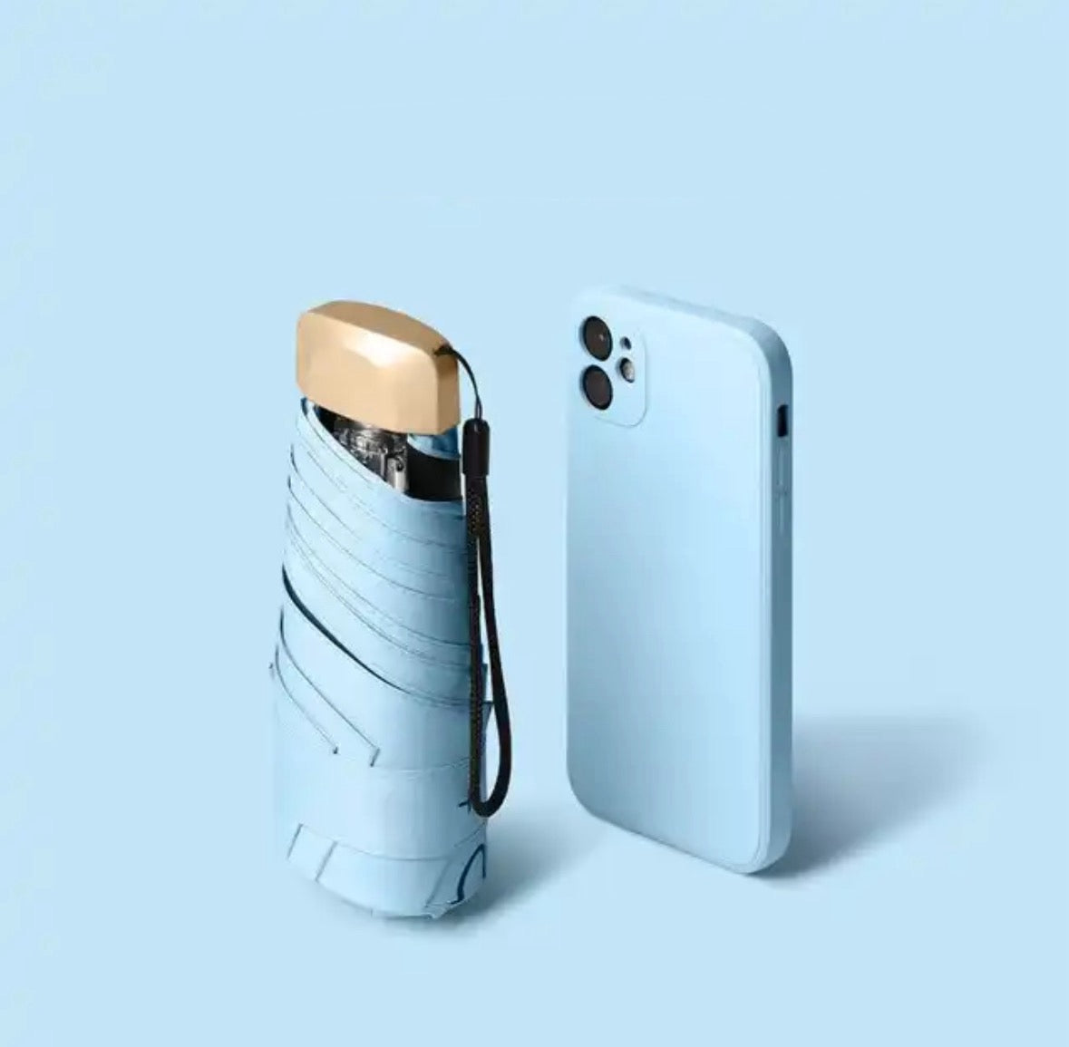 Mini Paraply til Rejsen - Kompakt, Vindbestandig, UV-Beskyttelse