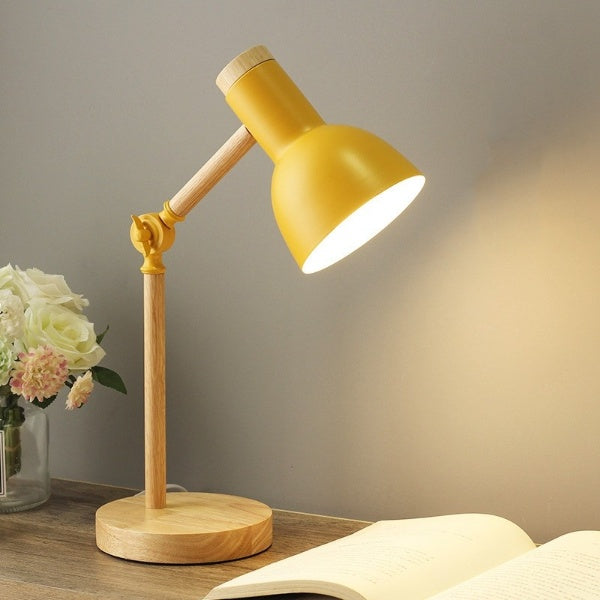Modern table lamp – Wooden desk lamp with adjustable arm
