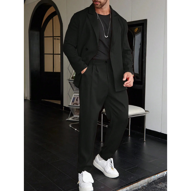 Men's Two-piece Set – Stylish Casual Set with Jacket and Trousers
