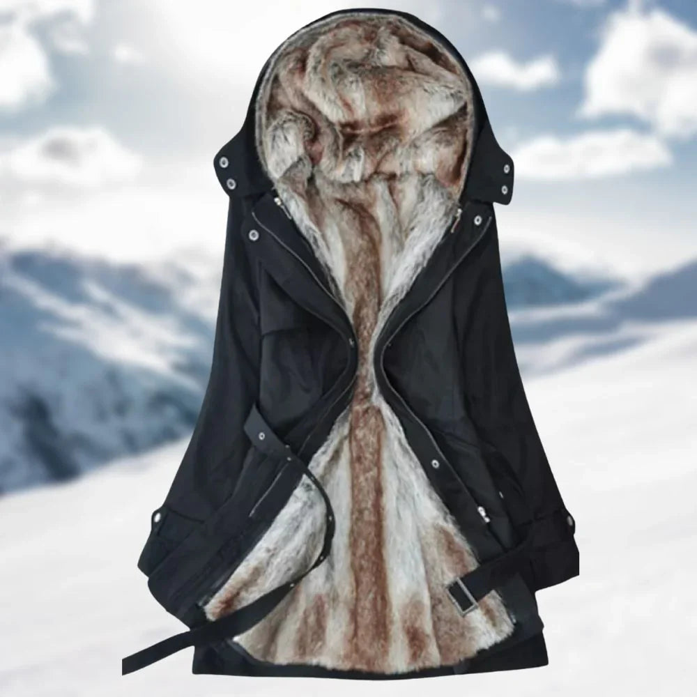 ArcticWarm – Stilfuld og Varm Vinterparka med Pelsfor