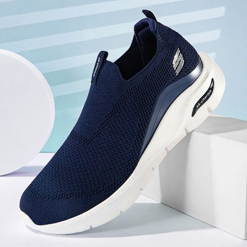Dame Slip-On Sneakers – Komfortable Åndbare Walkingsko