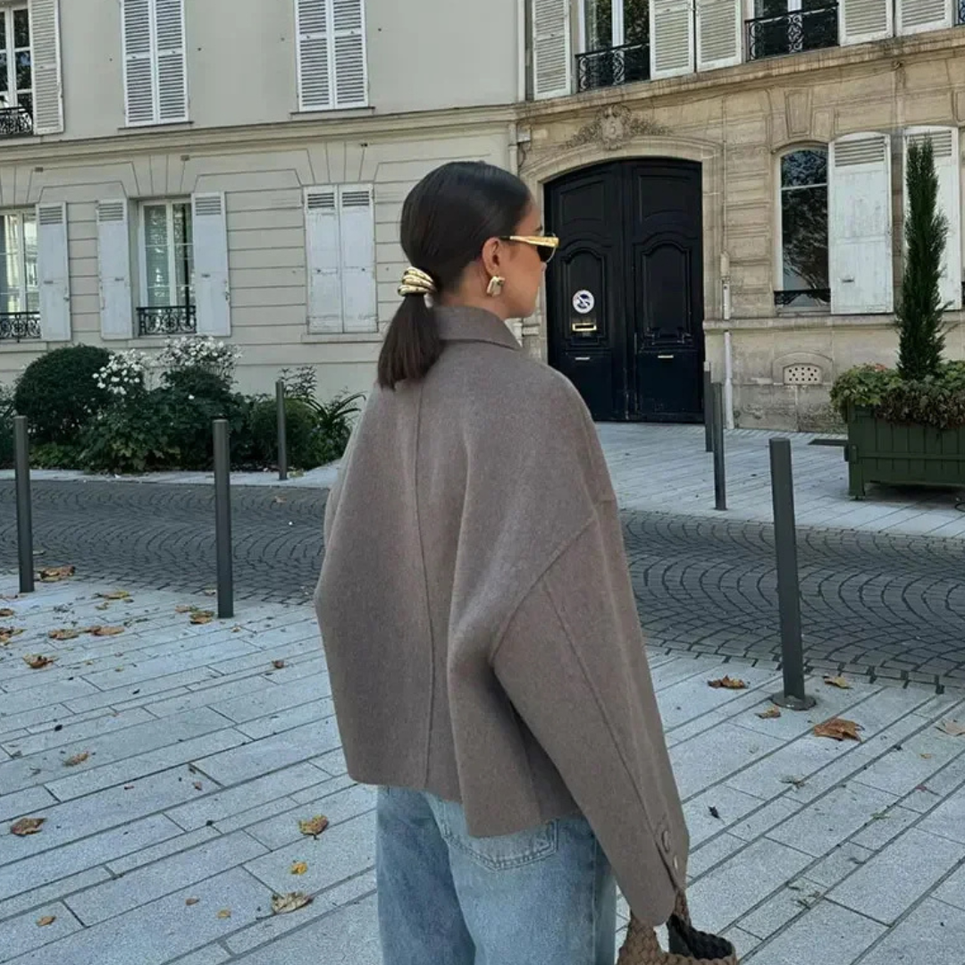 Elegant Oversized Damejakke - Komfort og Stil