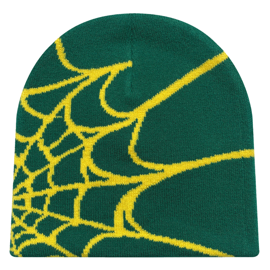 Spiderweb Beanie – Unisex Knitted Hat with Streetstyle Design