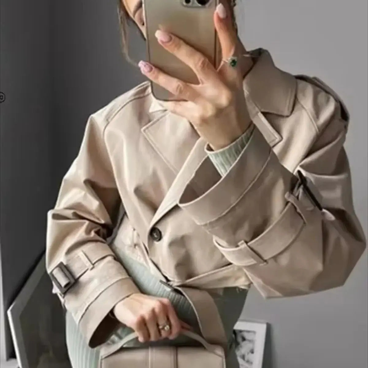 Dame Trenchcoat med Bælte – Klassisk & Stilfuld