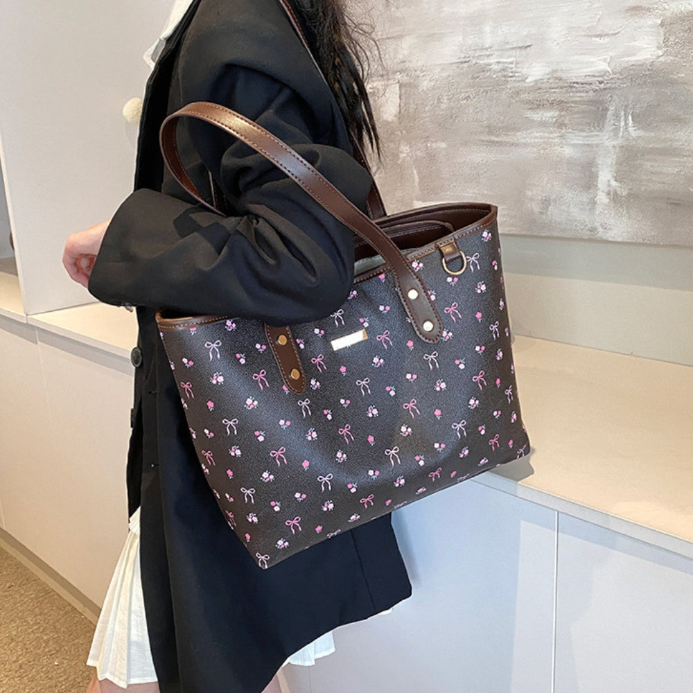 Rummelig Stilfuld Skuldertaske med Magnetlukning