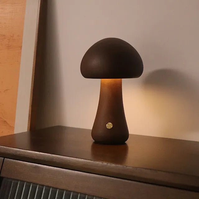 Retro Svamp Bordlampe med Blødt Diffust Lys