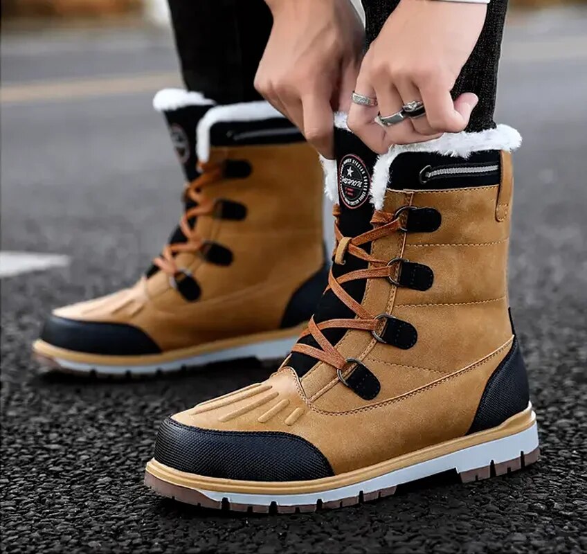 Herre vinterstøvler med varm foring – komfortabelt greb & outdoor look