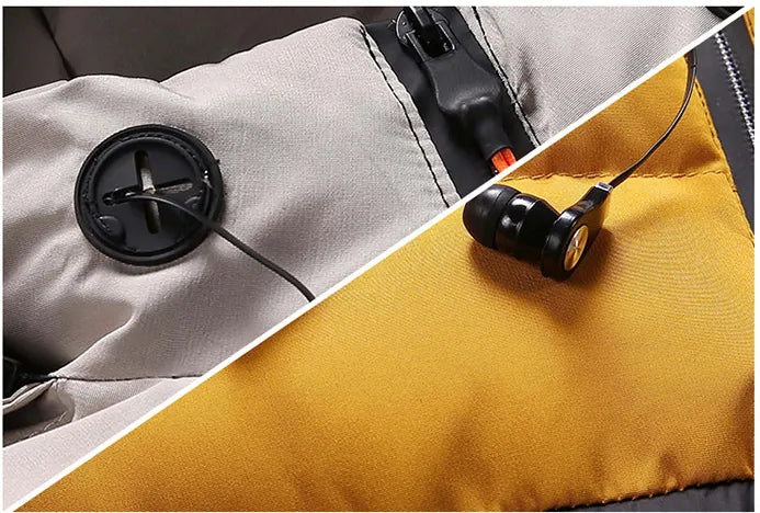 Herre Thermo Vinterjakke med Hætte - Varm og Stilfuld