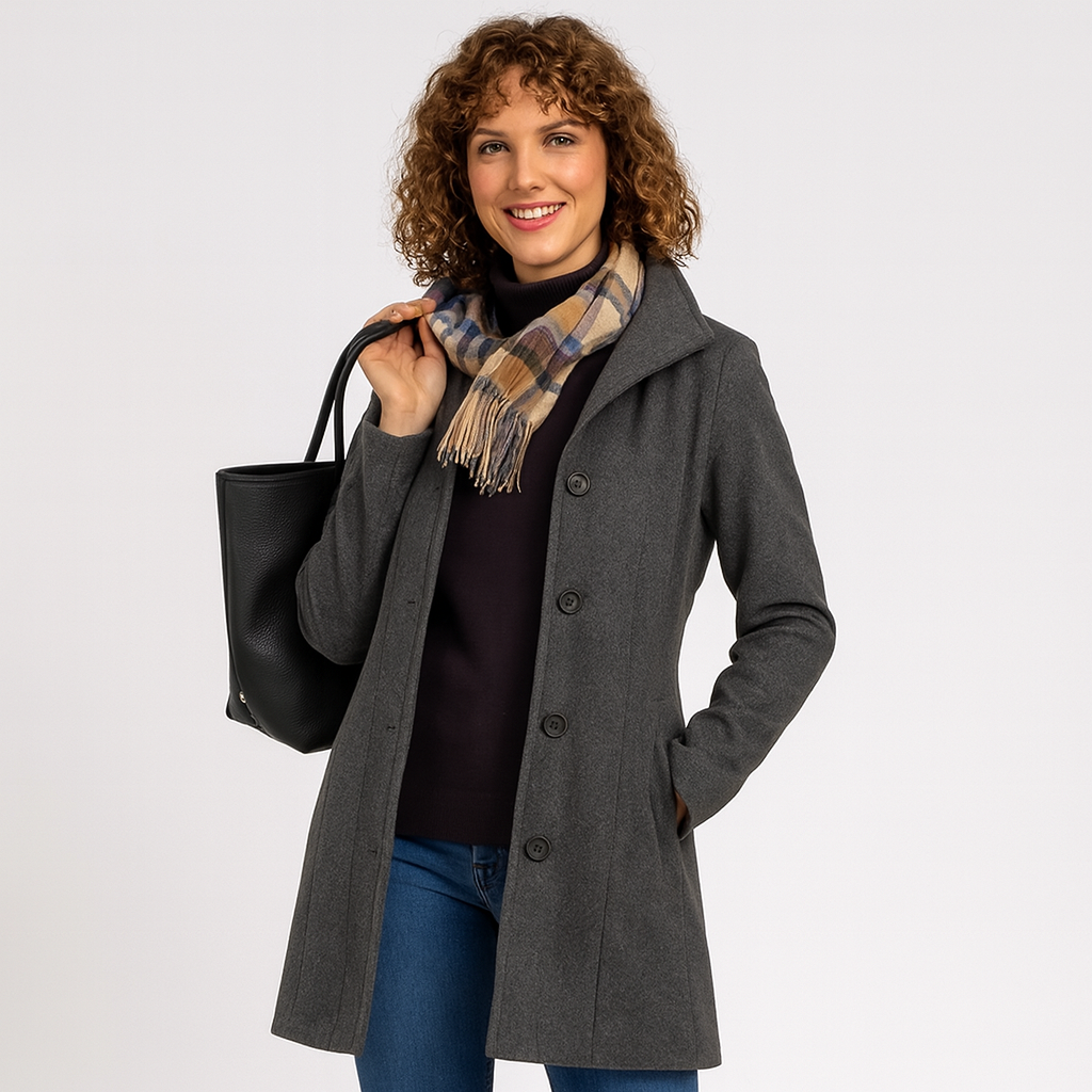 Dame Lang Frakke – Klassisk, Elegant & Komfortabelt Design