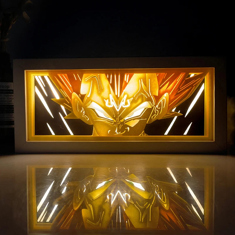 Anime LED Shadow Box – Oplyst Dekorationslampe med Farveeffekter