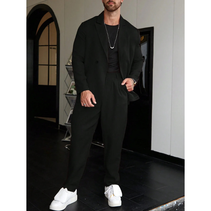 Men's Two-piece Set – Stylish Casual Set with Jacket and Trousers