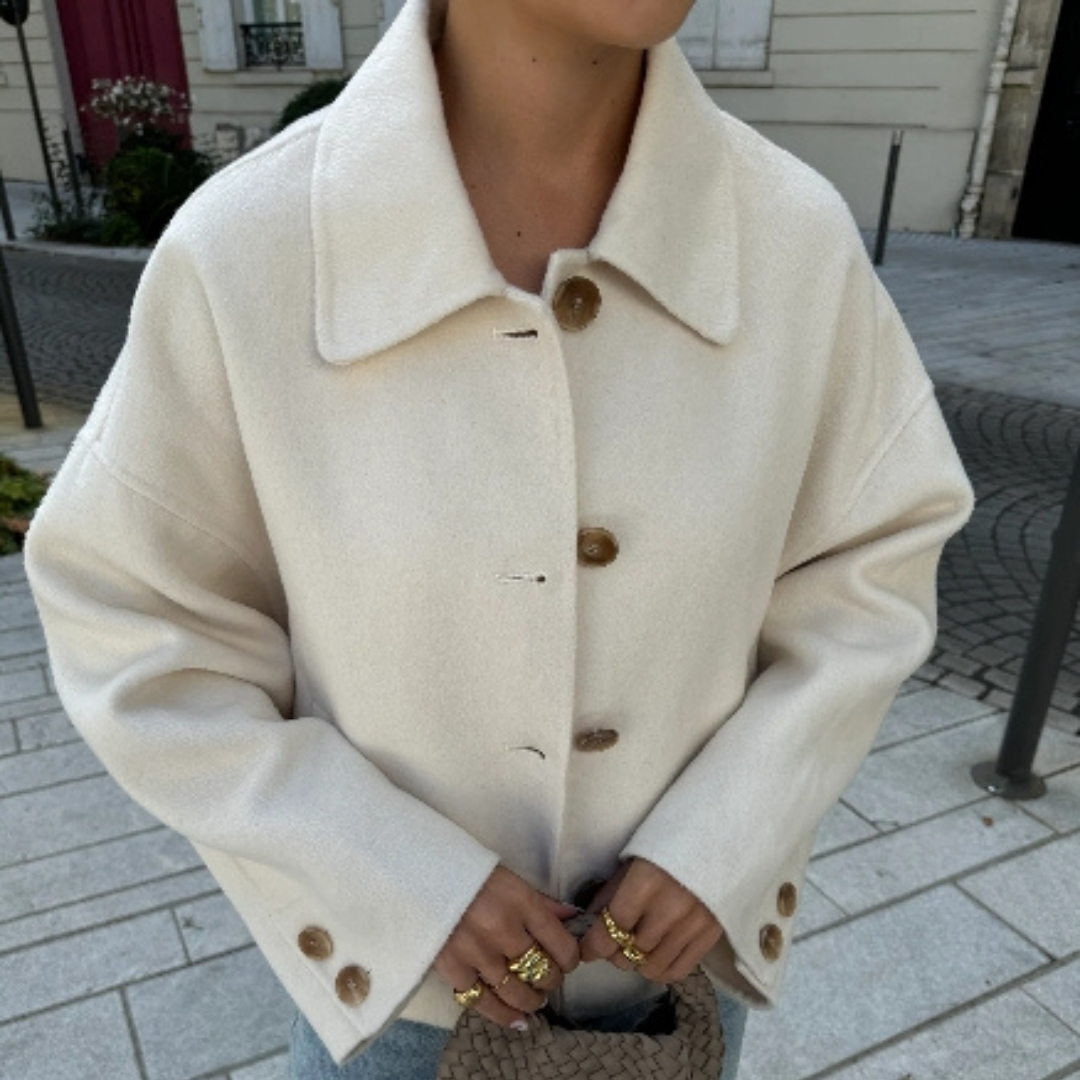 Elegant Oversized Damejakke - Komfort og Stil