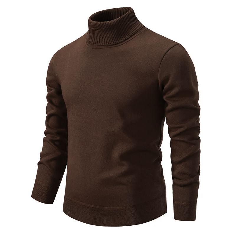 Herre Rullekrave Sweater i 100% Uld - Komfortabel og Tidløs