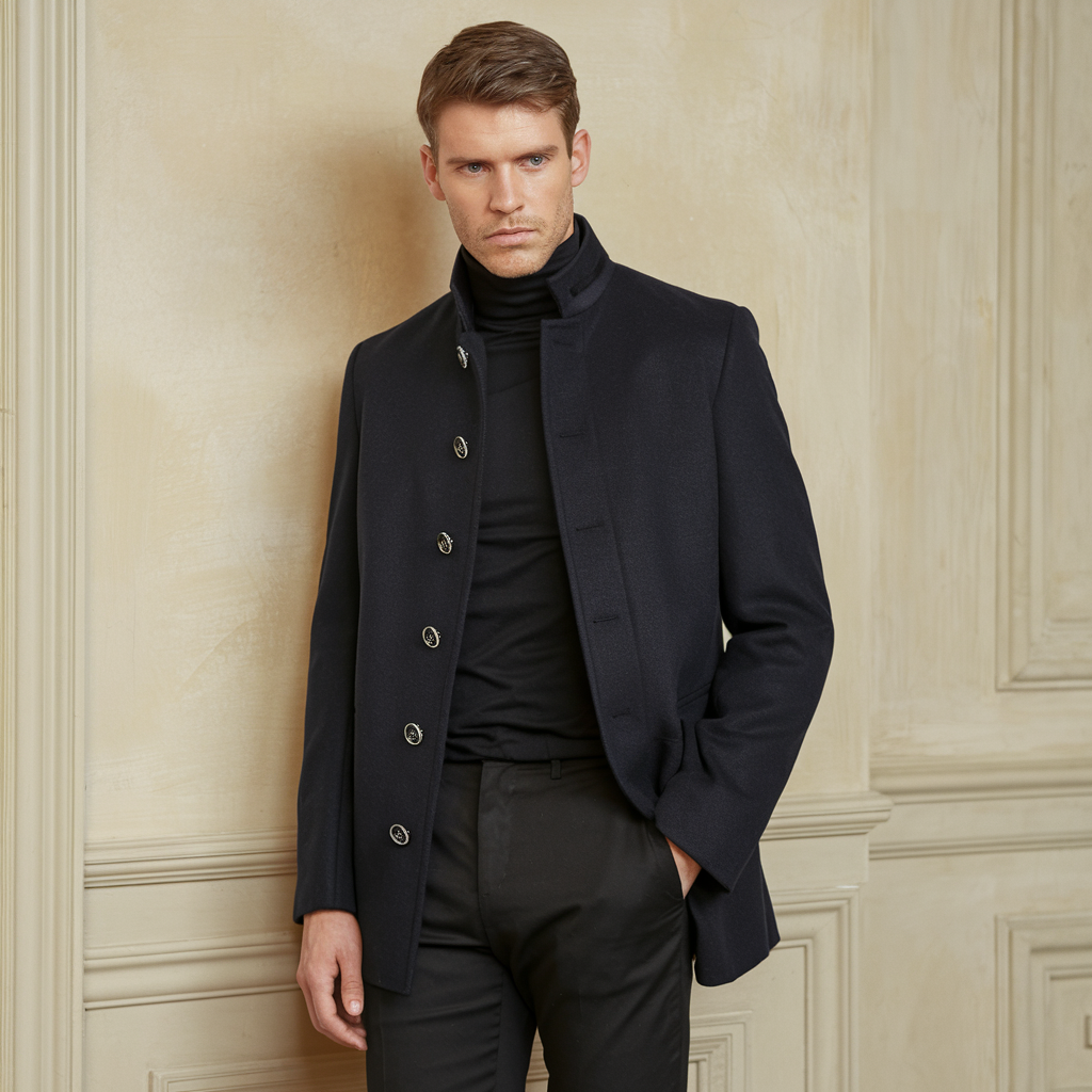 Herren Winterjacke – Klassisch und Elegant mit hohem Kragen