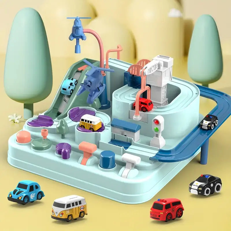 Magnetyczna Autostradowa Mata do Zabawy – Interaktywny Zestaw Przygodowy Montessori z Samochodami