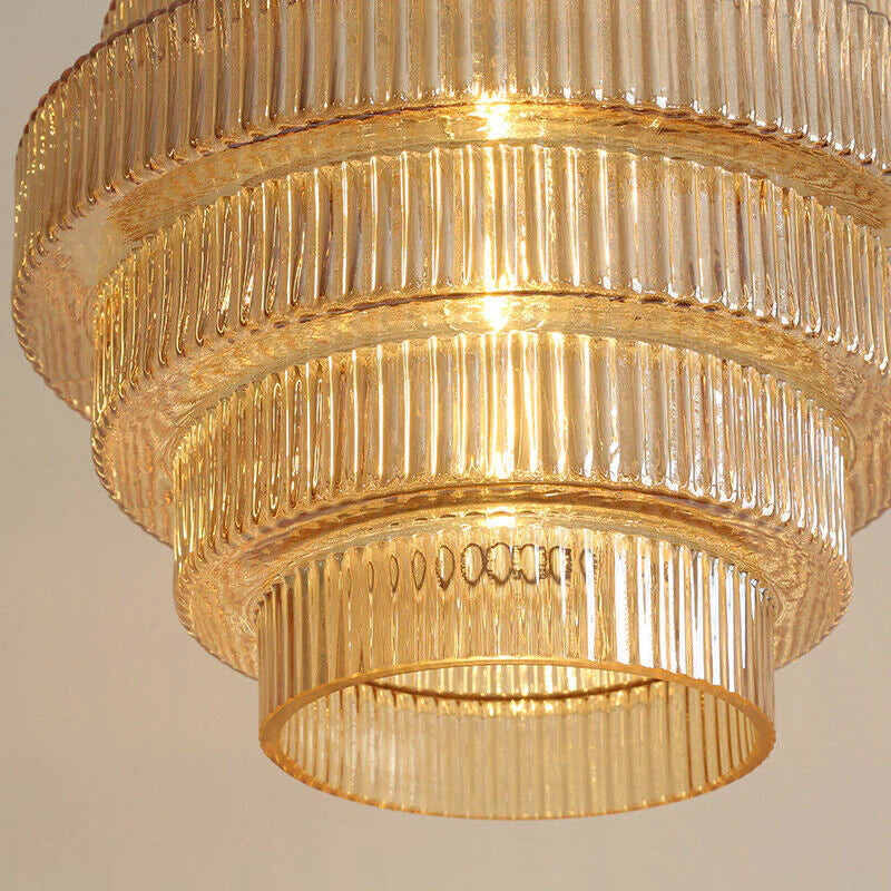 Vintage flaszkowy lampa wisząca z mosiądzu i szkła