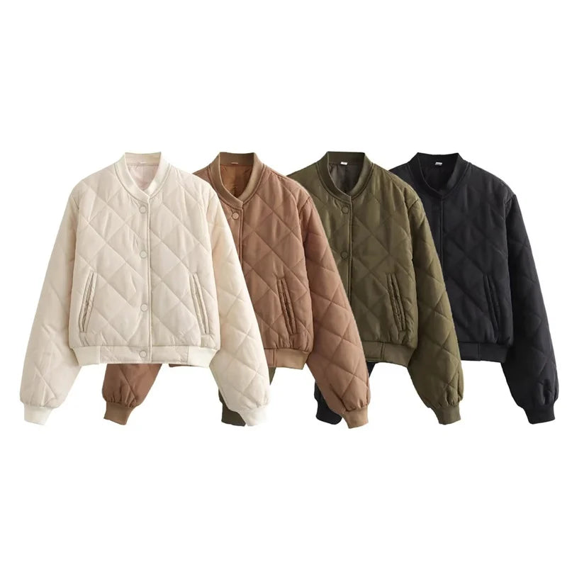 Casual Varm Bomberjakke til Damer - Stilfuld og Komfortabel