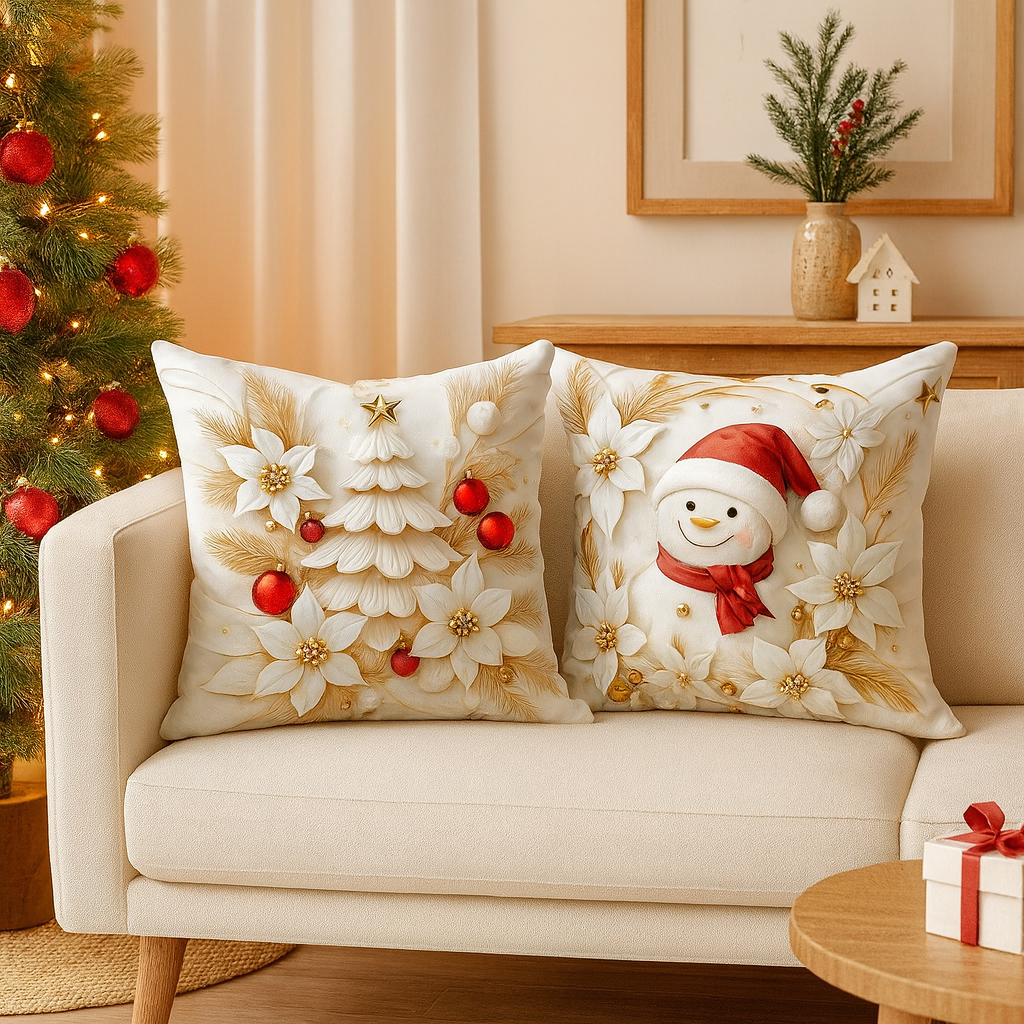 Jule Kissenbezug – Dekorativer Winterbezug mit festlichen Drucken