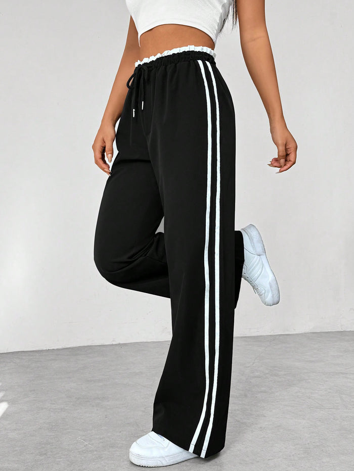 Women's Training Pants – Wide Pants with Double Side Stripe