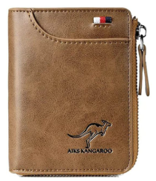 Kompakt herrepunge med lynlås – Slankt og rummeligt design