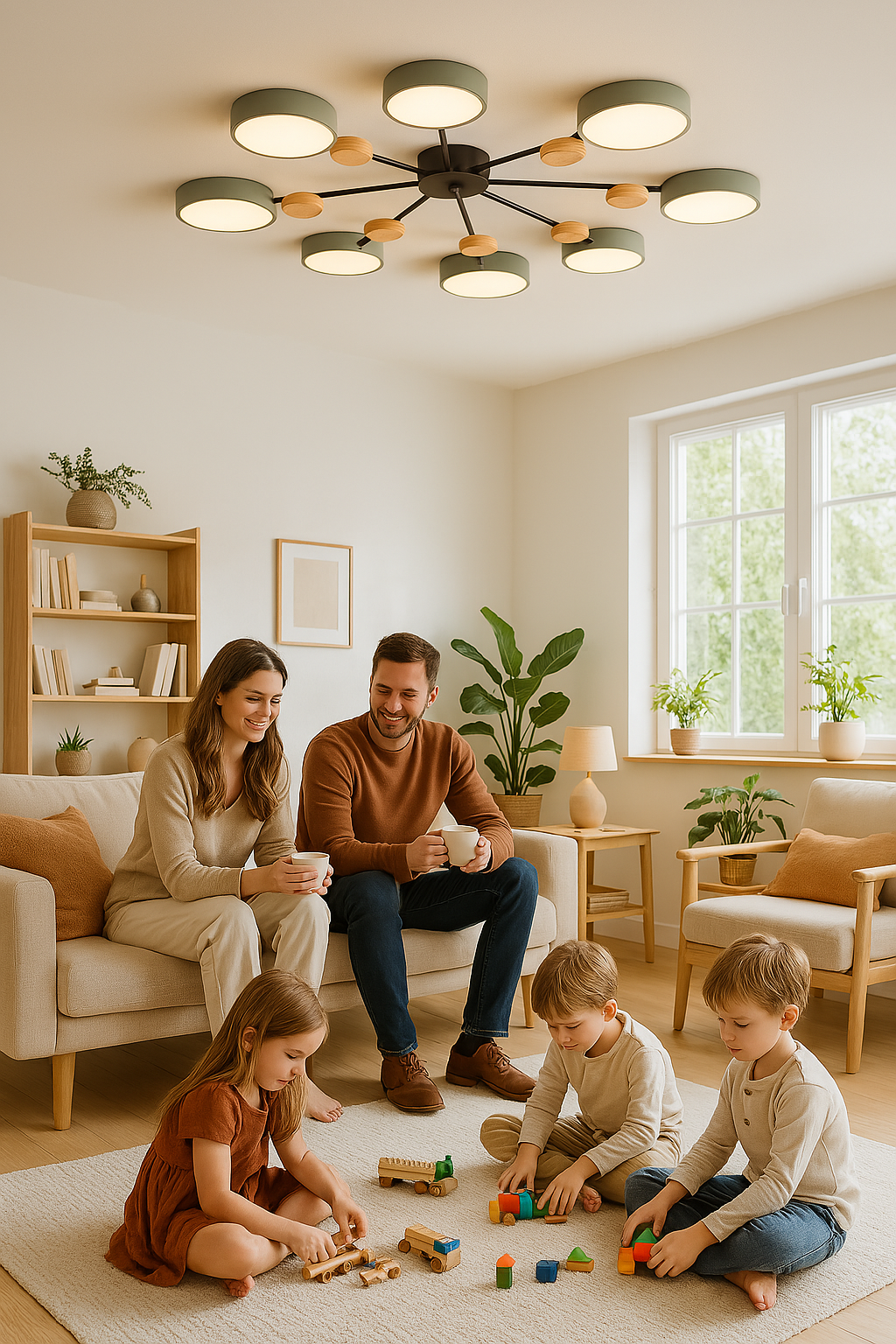 Skandinavische LED-Deckenlampe - Modernes, Energiesparendes und Nachhaltiges Design