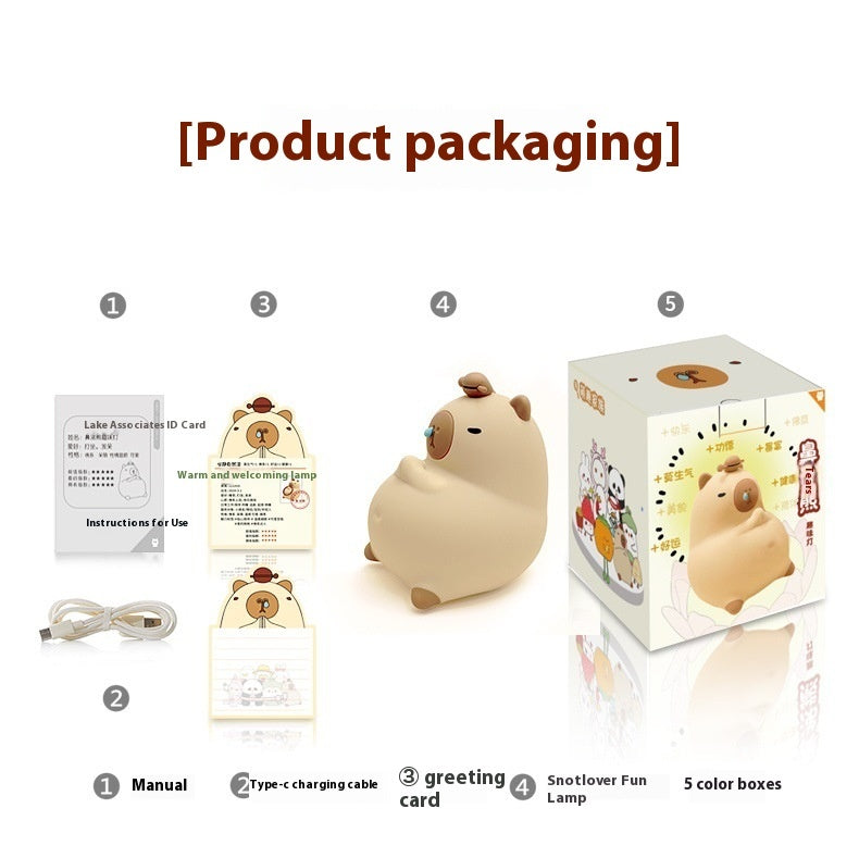 Sød Hamster Natlampe – Varmt LED Lys & Krammevenligt Design