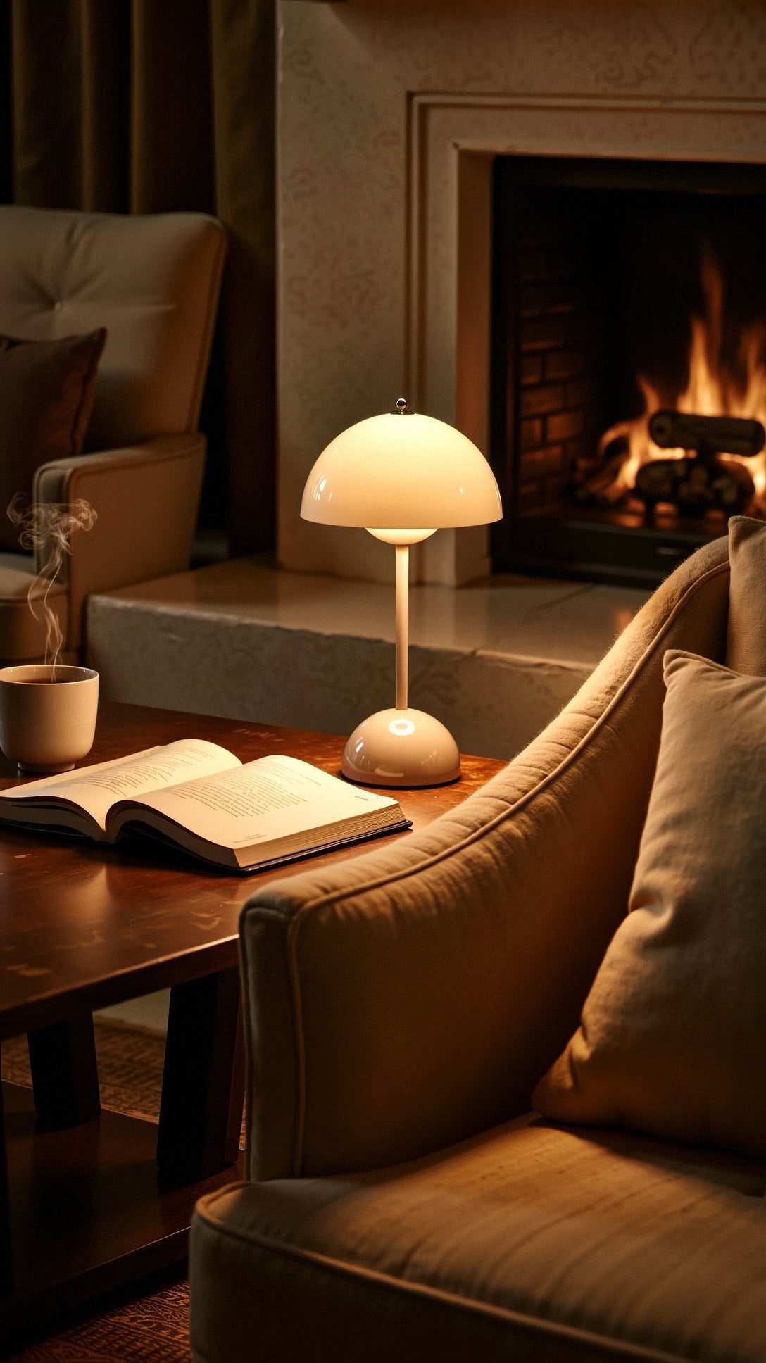 Trådløs Bordlampe med Moderne Design og Varmt Lys