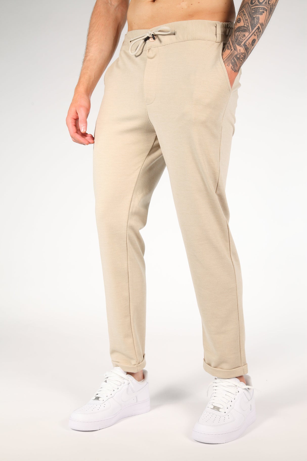 Komfortable Stretch Chino Bukser Beige