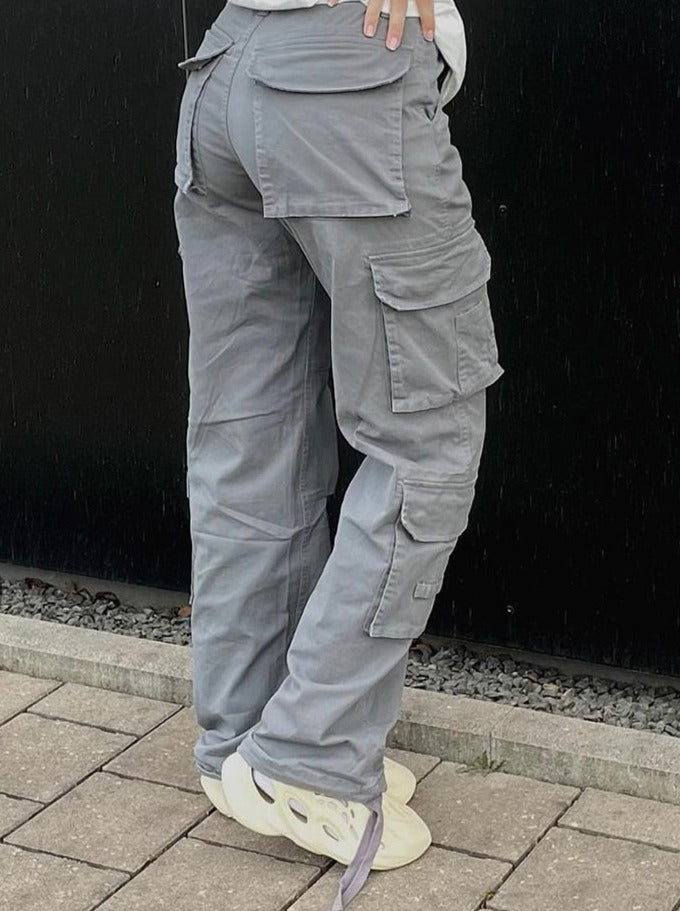 Dame Cargo Bukser – Komfortable Streetwear Bukser med Lomme Detaljer
