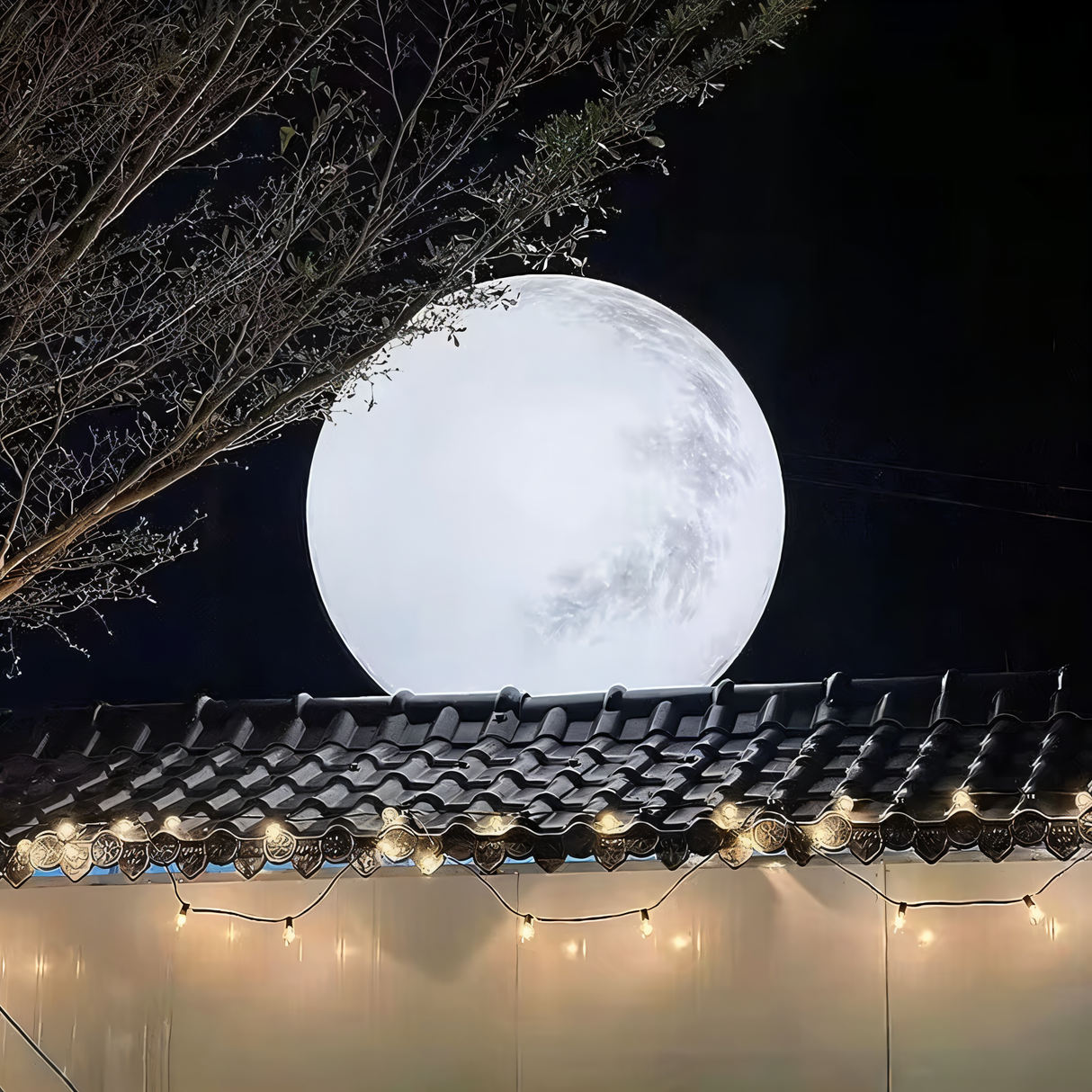 Atmospheric moon lamp for outdoor use – Decorative garden lighting