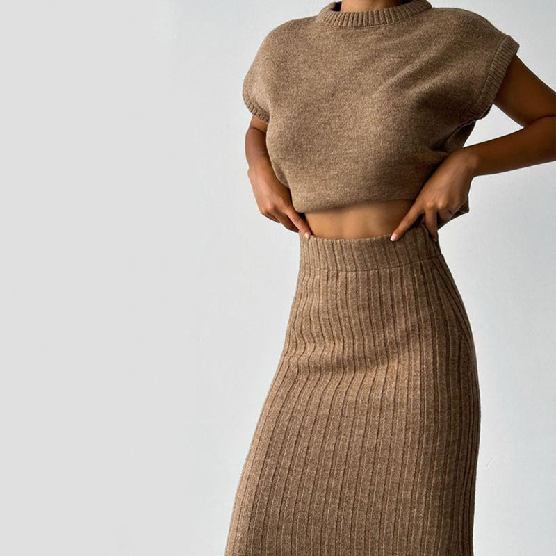 Elegant Lang Nederdel og Top Sæt til Damer