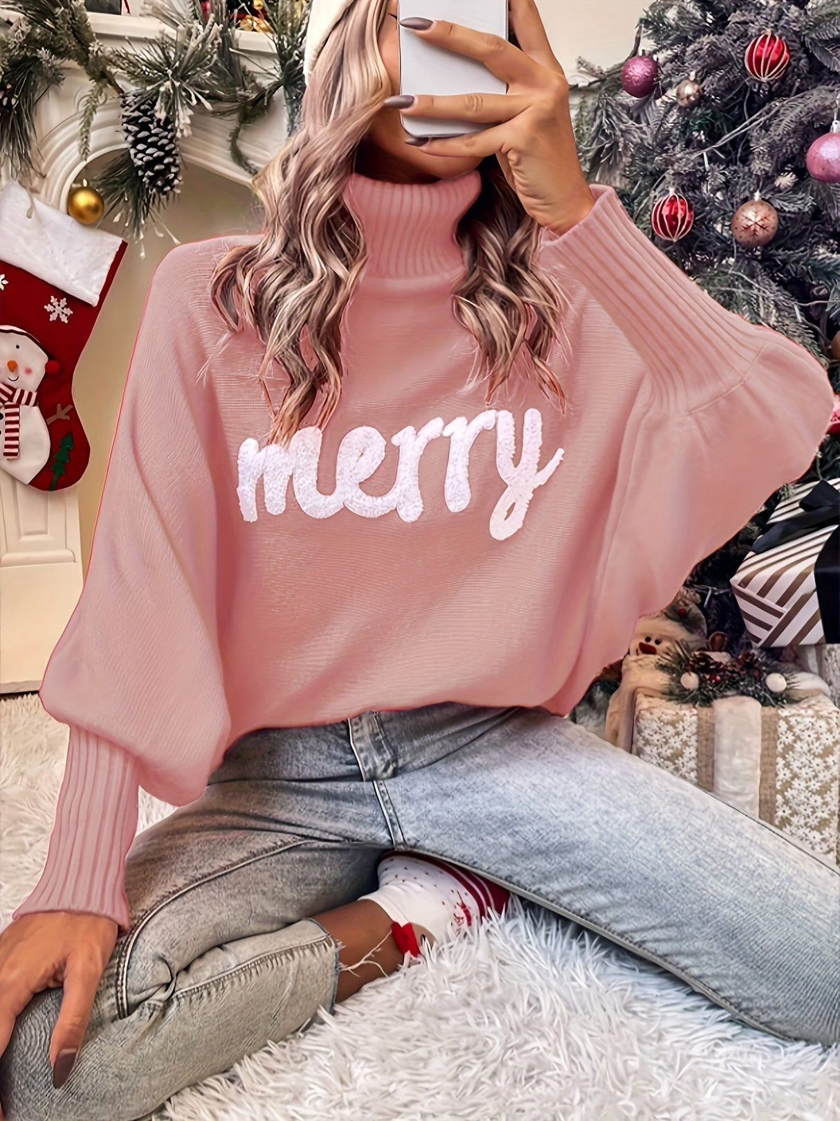 Dame Juletrøje “Merry” – Komfortabel Vinter Sweater