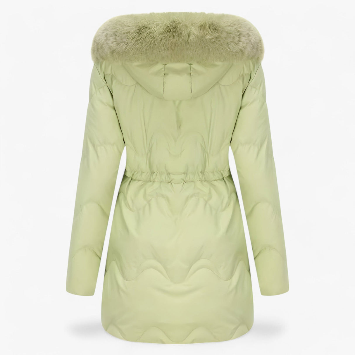 Ladies' Winter Jacket – Elegant Warm Jacket with Fur Collar and Hood