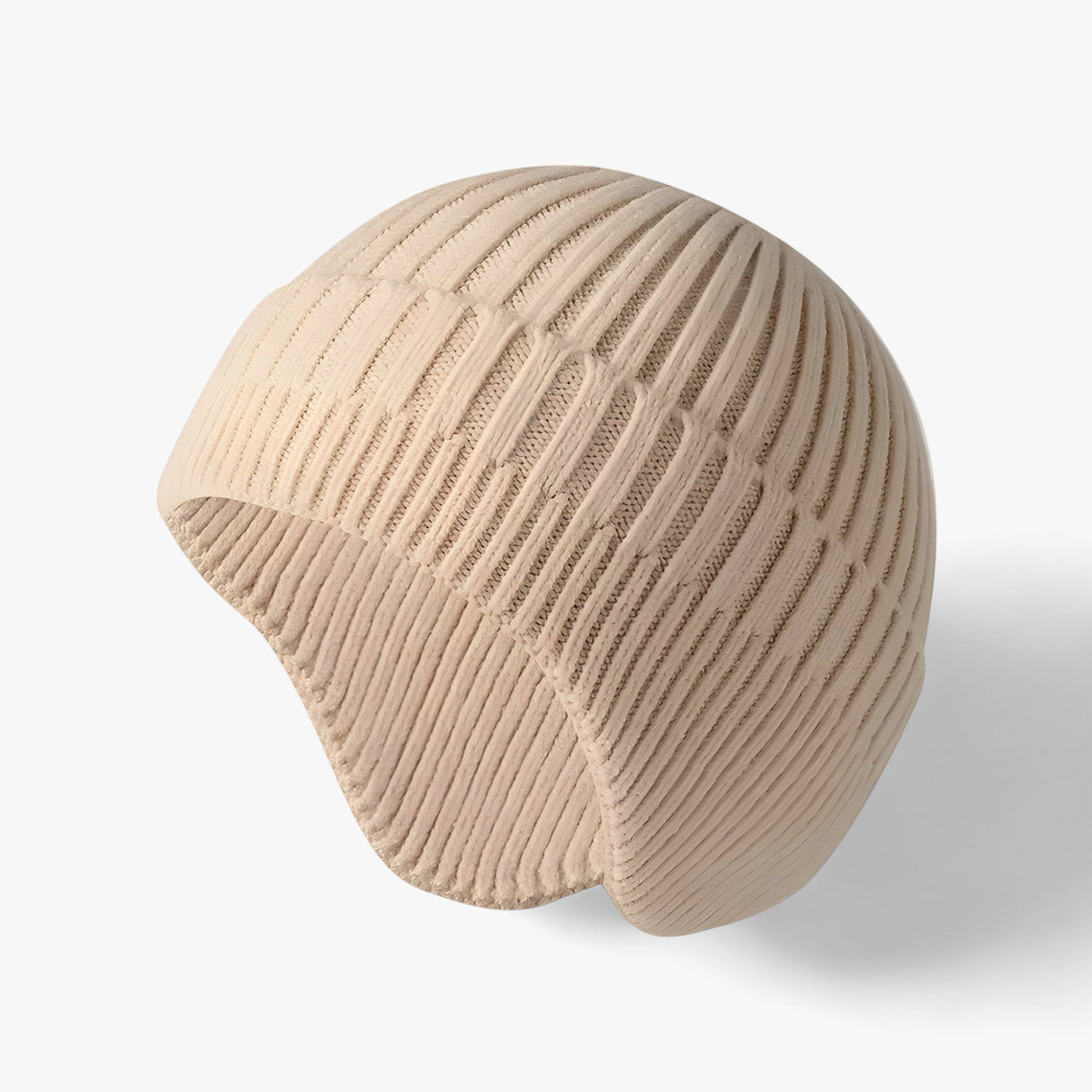 Gestrickte Wintermütze mit Schirm – warm und stilvoll für kalte Tage