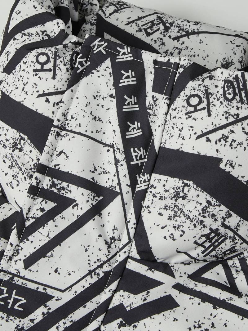 Geometrisk Pufferjakke til Mænd med Isolering