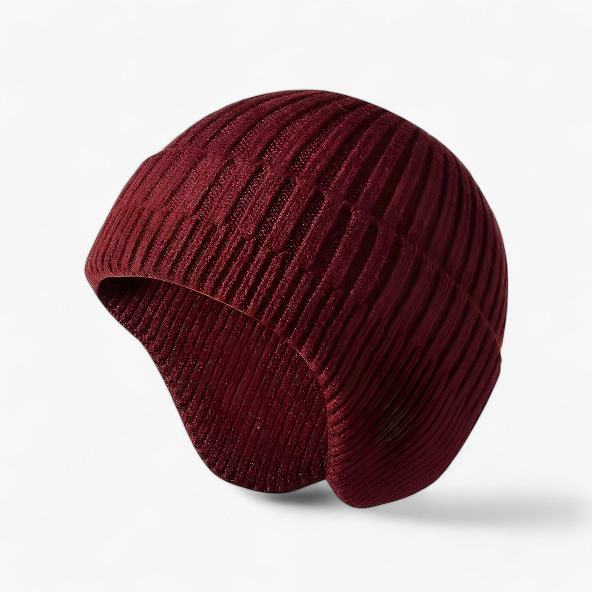 Gestrickte Wintermütze mit Schirm – warm und stilvoll für kalte Tage