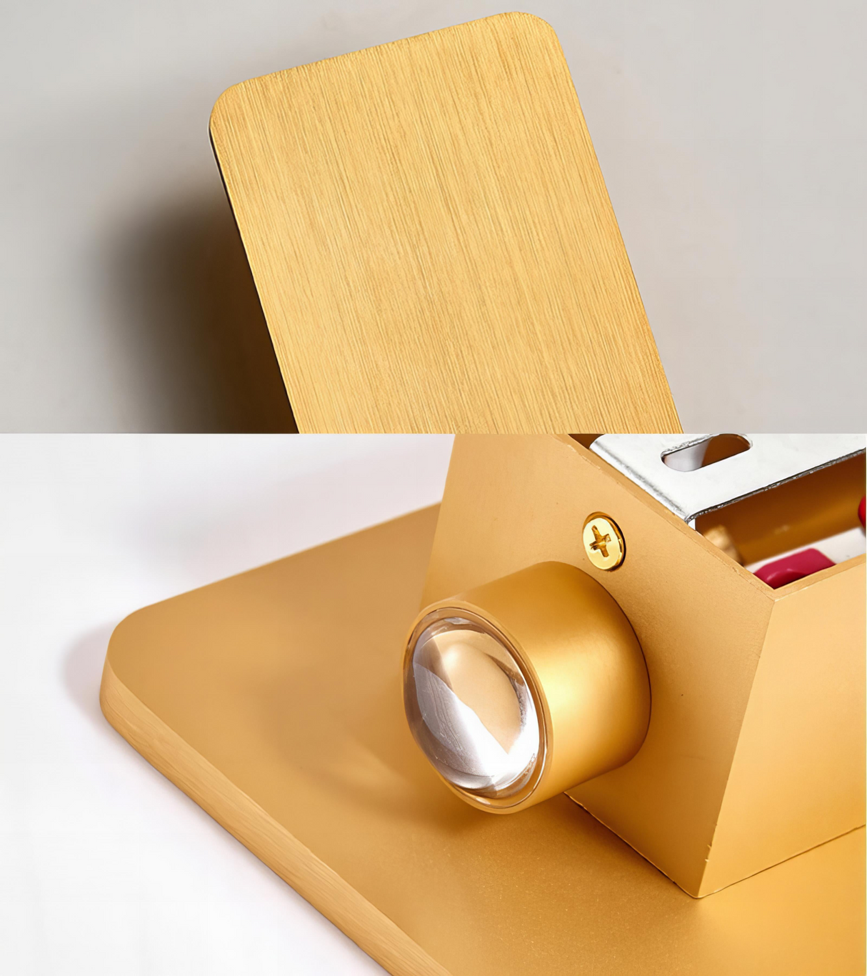 Minimalistisk LED Væglampe i Træ - Varmt og Koldt Lys