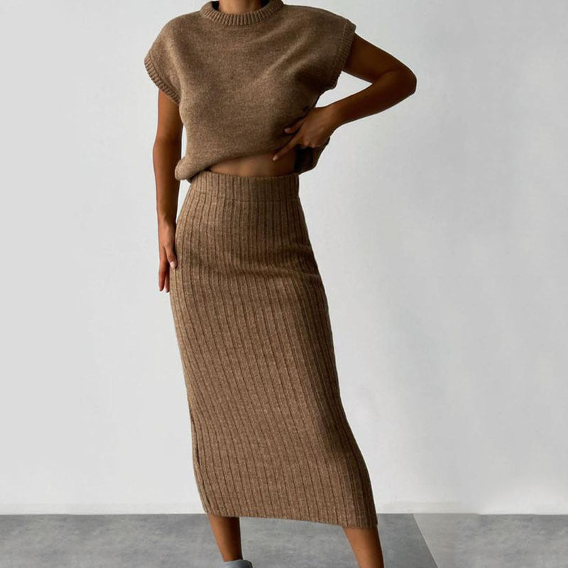 Elegant Lang Nederdel og Top Sæt til Damer