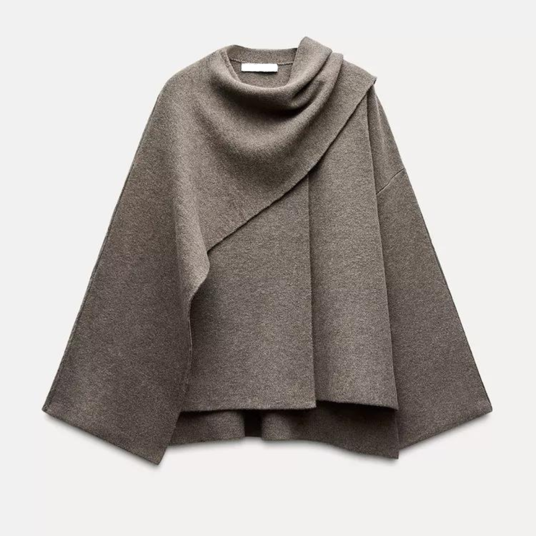 Stylish Soft Women's Cape Jacket for Elegance