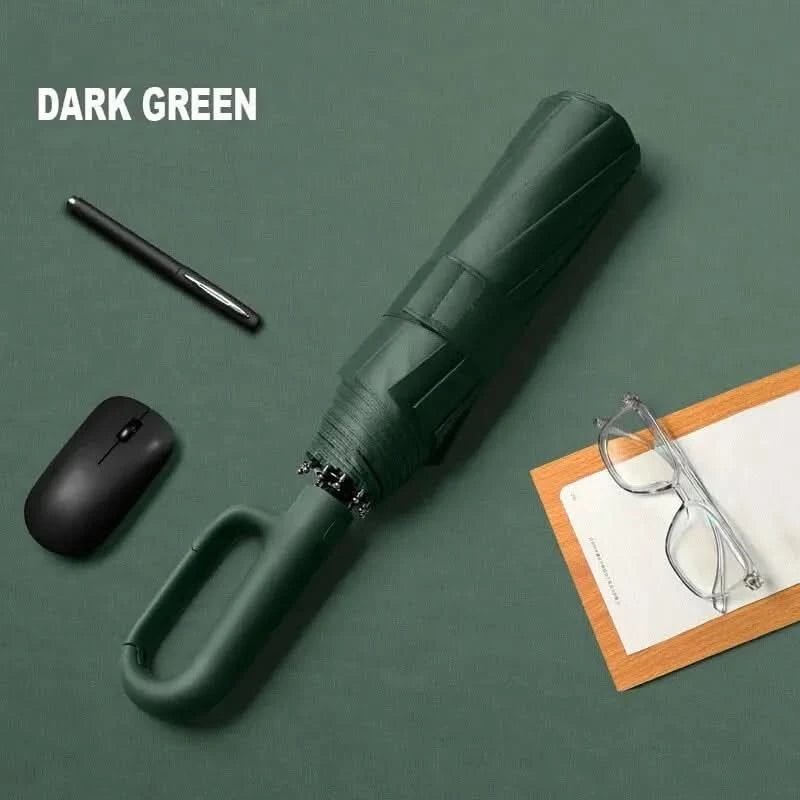 Automatisk Sammenklappelig Paraply – Kompakt & UV-beskyttende Design