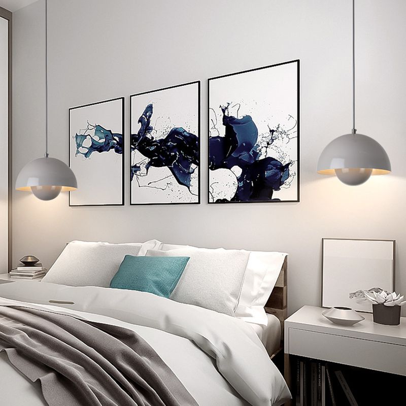 Nowoczesna półokrągła lampa sufitowa – kolorowa lampa designerska do salonu i jadalni