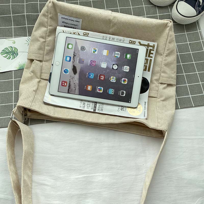 Bæredygtig canvas skuldertaske med justerbar rem