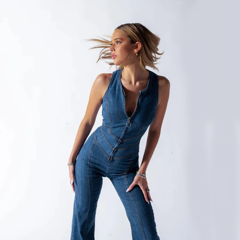 Denim Jumpsuit Kvinder - Stilfuld og Komfortabel